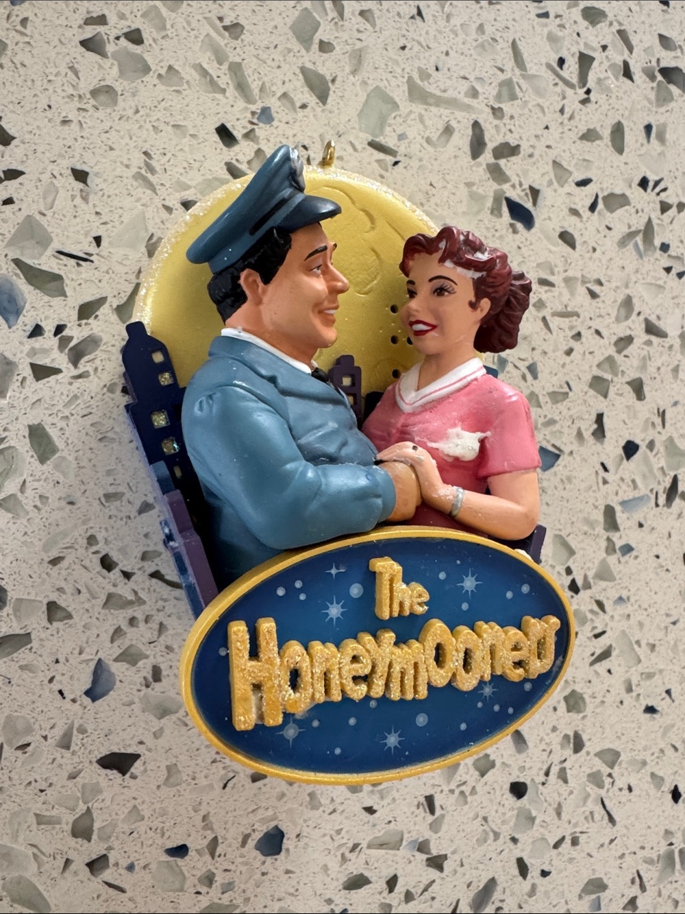 The Honeymooners Blue & Pink Holiday Ornament